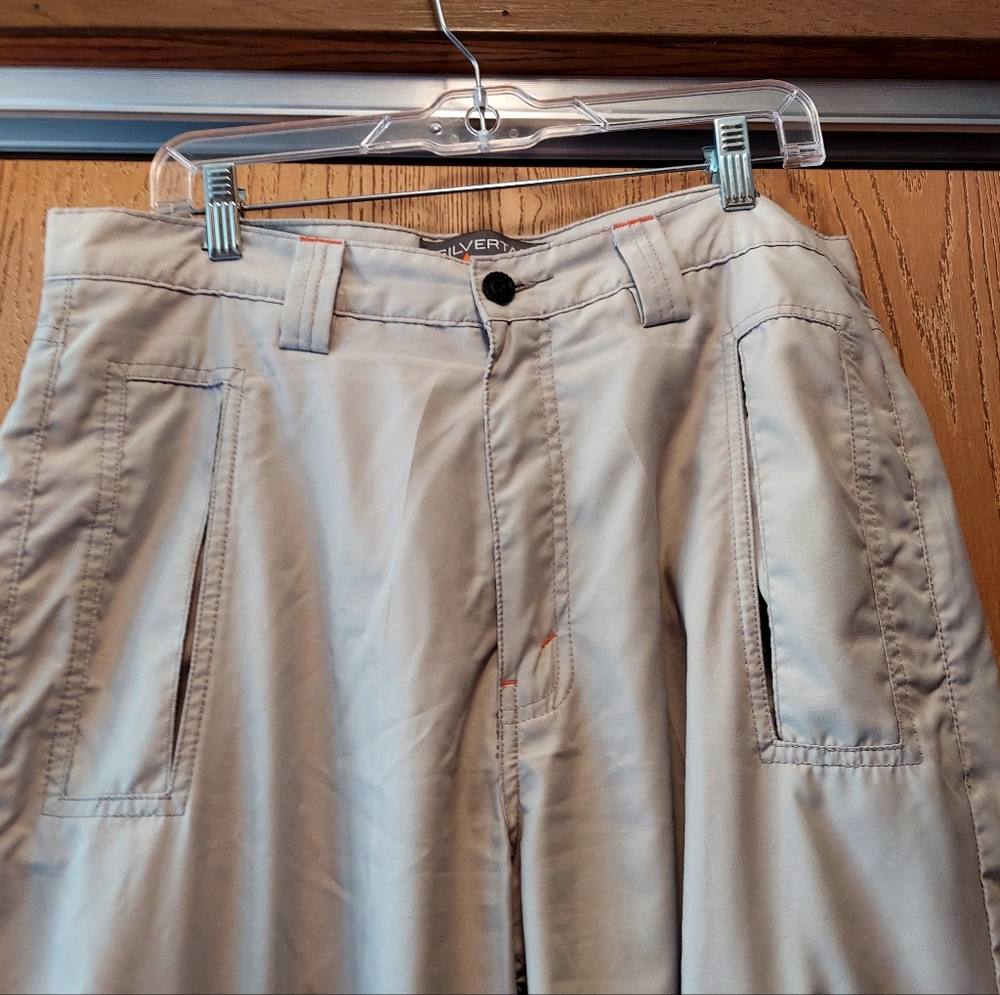 Y2K Levi's Silvertab Utility Cargo Convertible Beige Pants 34" X 34" - Picture 3 of 9